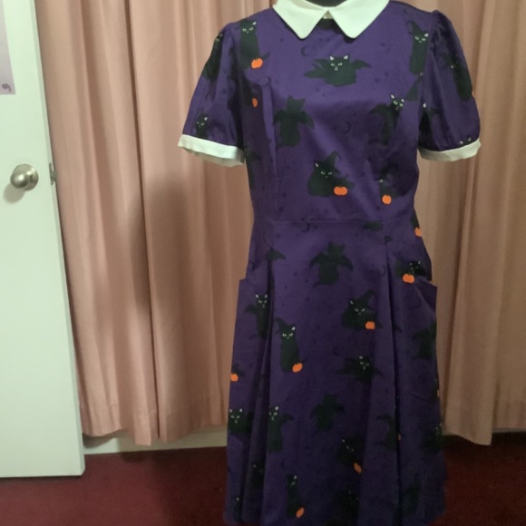 ModCloth x Collectif Black Cat Halloween Dress - Picture 8 of 9